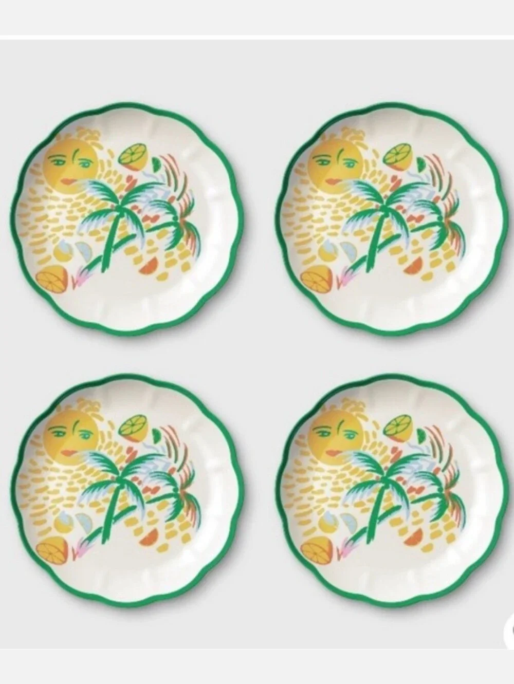 Roller Rabbit x Target 4pc. Set 9in. Vacation Melamine Salad Plates